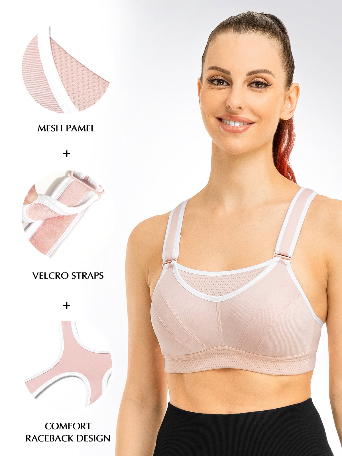 High Impact Large Bust Full Coverage Workout Bras – WingsLove