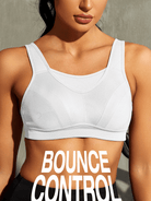 High Support Impact Solid Sports Bra White - WingsLove