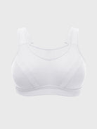 High Support Impact Solid Sports Bra White - WingsLove