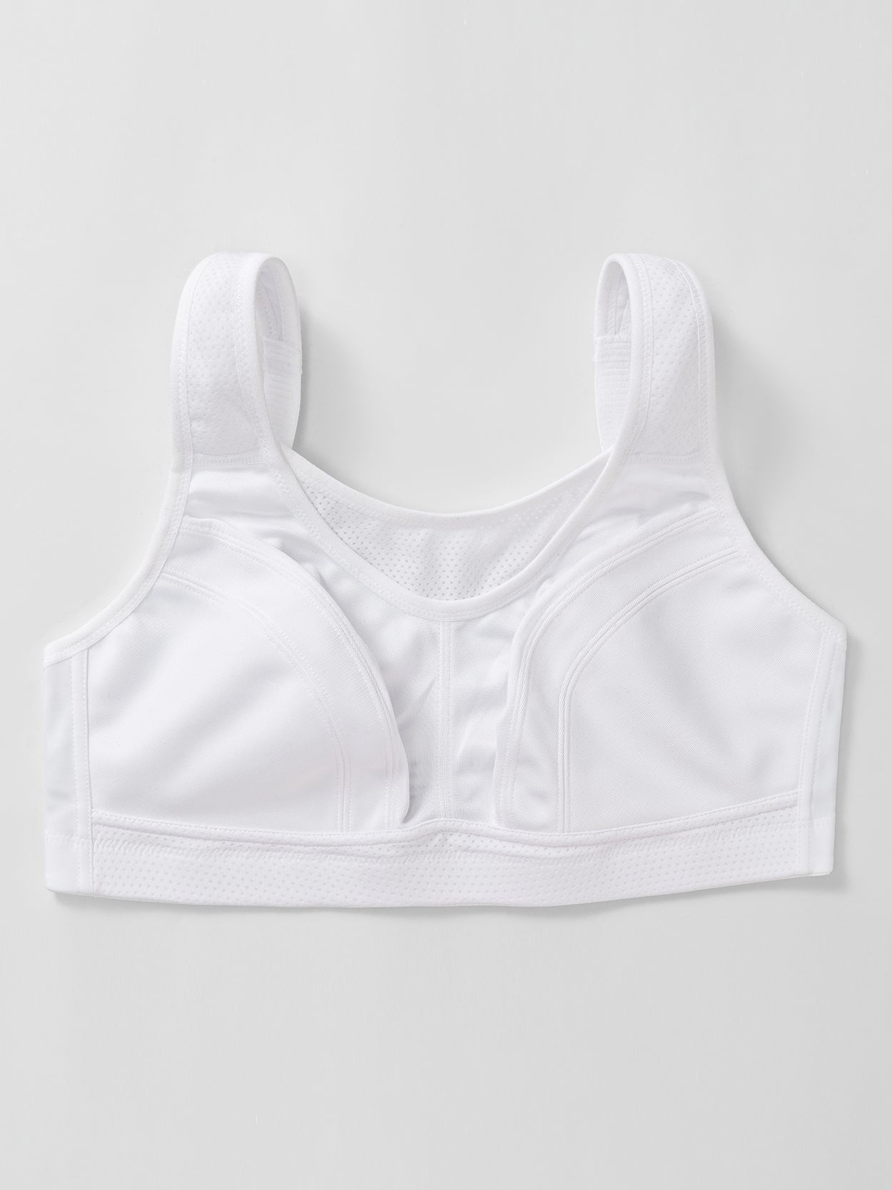 High Support Impact Solid Sports Bra White - WingsLove