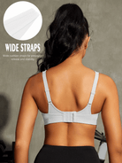 High Support Impact Solid Sports Bra White - WingsLove