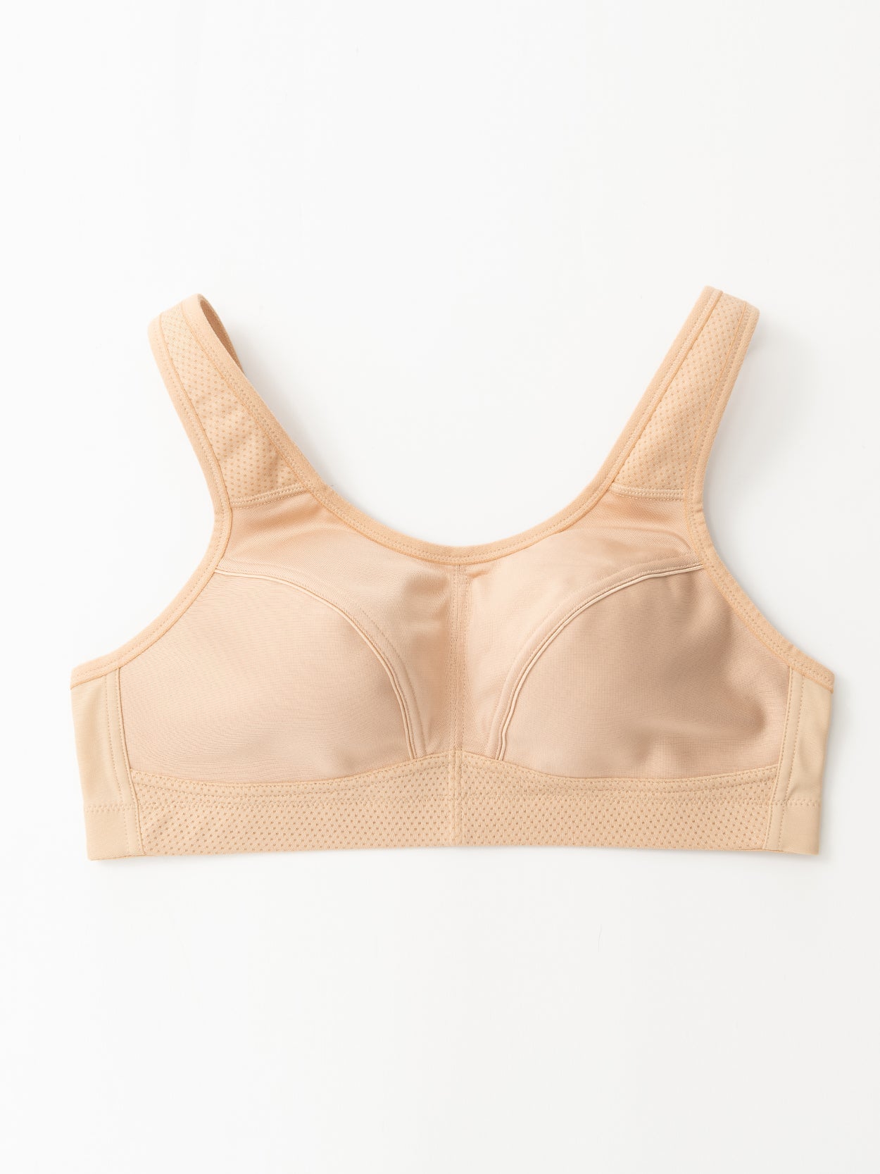 High Support Non Padded Lifting and Shaping Sports Bra Nude
