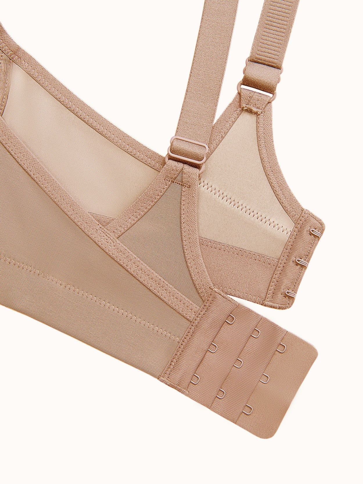 High Support Solid Sports Bra Nude - WingsLove