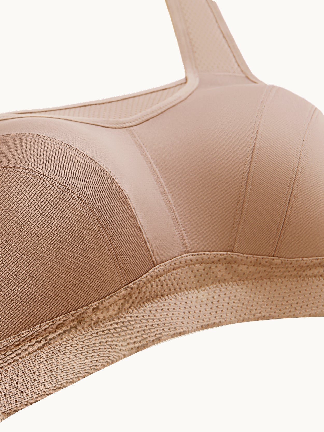 High Support Solid Sports Bra Nude - WingsLove