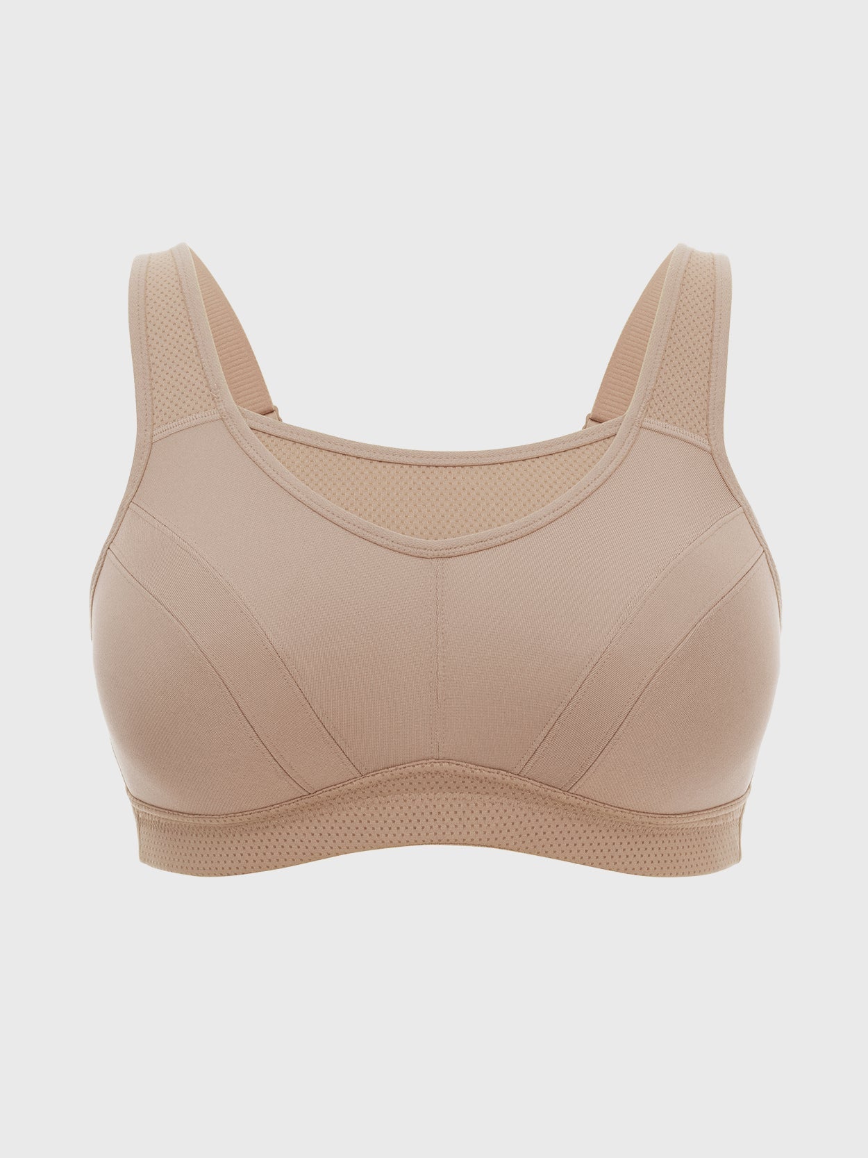 Wingslove Women's High Support Sports Bra Plus Size High Impact Wireless  Full Coverage Non Padded Bounce Control, Beige 48DD 
