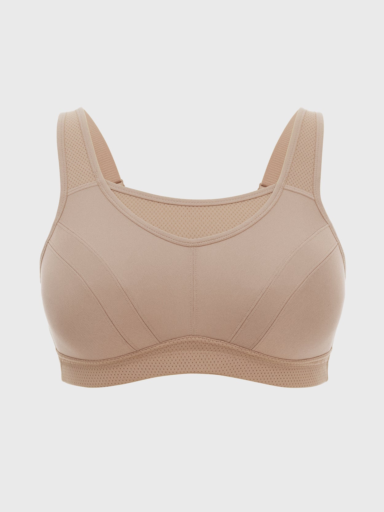 High Support Solid Sports Bra Nude - WingsLove