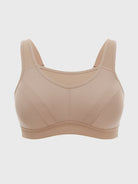 High Support Solid Sports Bra Nude - WingsLove