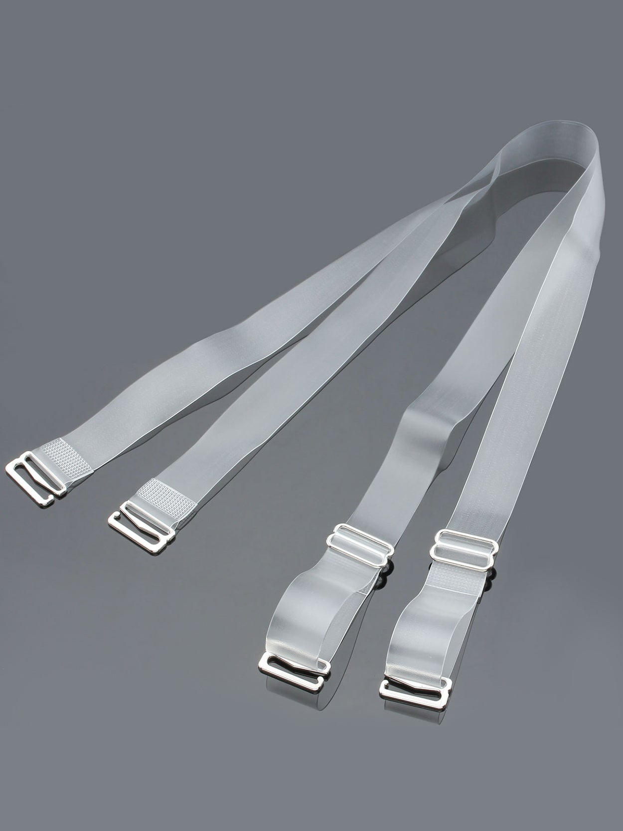 3 Pairs Adjustable Transparent Bra Straps, Soft Elastic Anti-slip