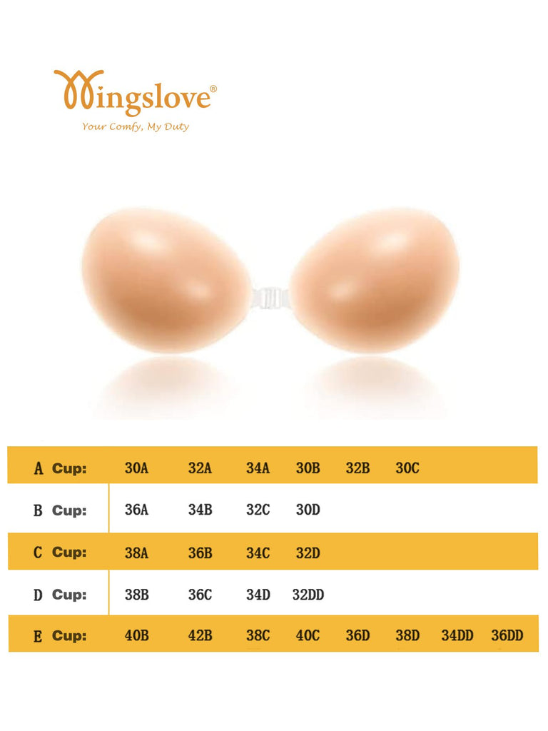 Invisible Silicone Strapless Sticky Plunge Bra Coffe - WingsLove