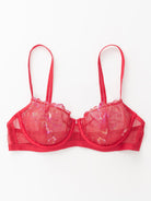 Lace Balconette Demi See Through Bra - WingsLove