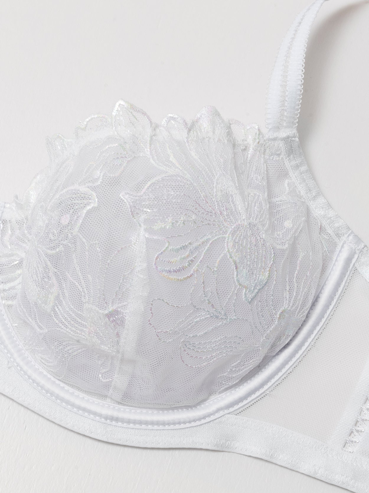 Lace Balconette Demi See Through Bra - WingsLove