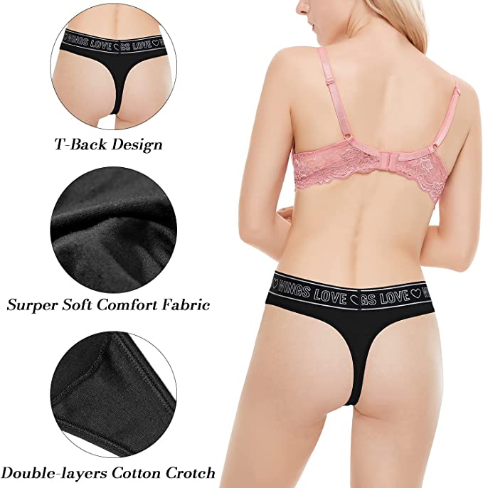 Shpwfbe Underwear Women Knicker Cotton Waist Shaped V Low