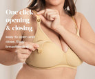 Lightly Padded Wireless Breastfeeding Maternity Bra Nude - WingsLove