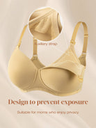 Lightly Padded Wireless Breastfeeding Maternity Bra Nude - WingsLove