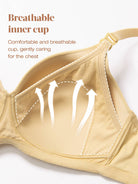 Lightly Padded Wireless Breastfeeding Maternity Bra Nude - WingsLove