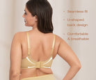 Lightly Padded Wireless Breastfeeding Maternity Bra Nude - WingsLove