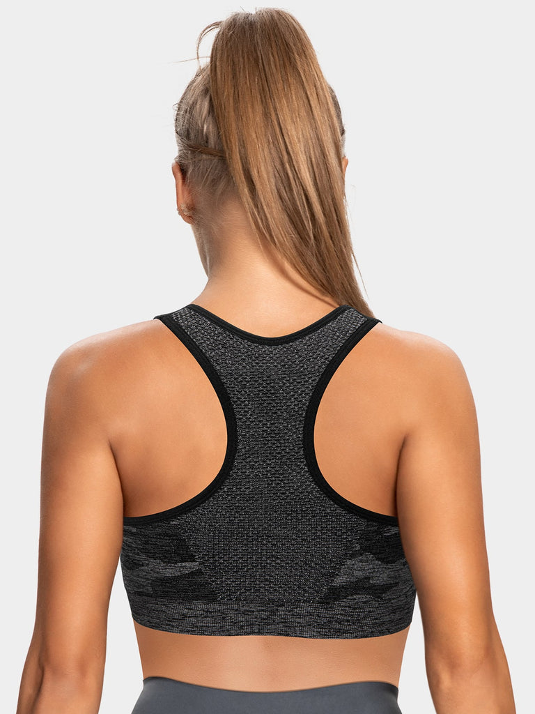 Mid Impact Sports Racerback Pullover Workout Bra - WingsLove