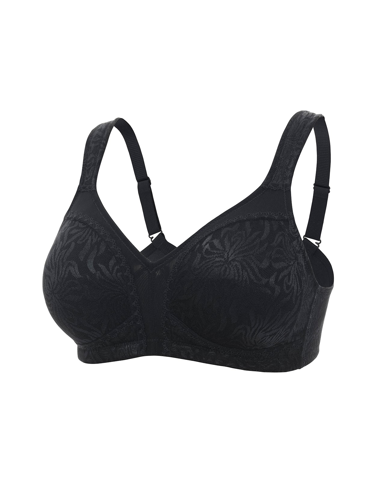 Minimizer Bra Non Padded Wire-free Black - WingsLove