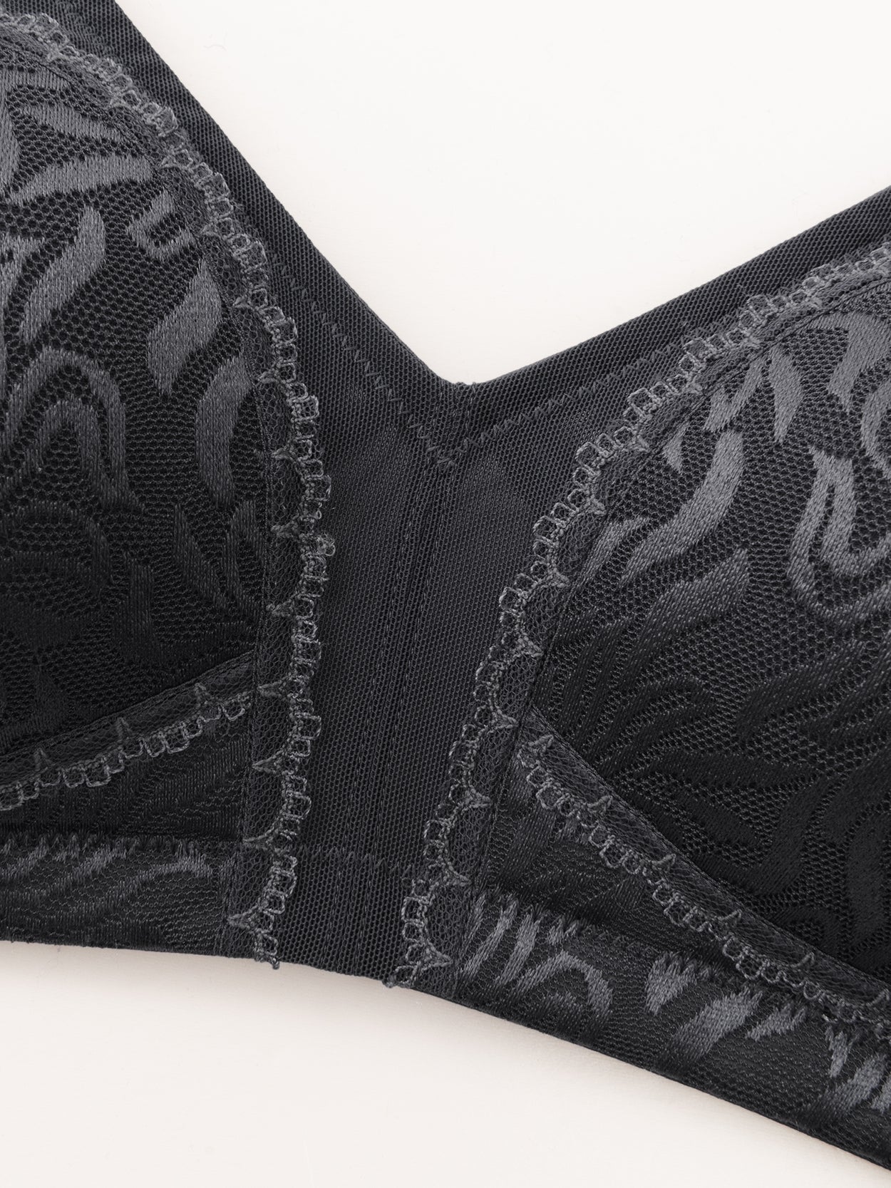 Minimizer Bra Non Padded Wire-free Black - WingsLove