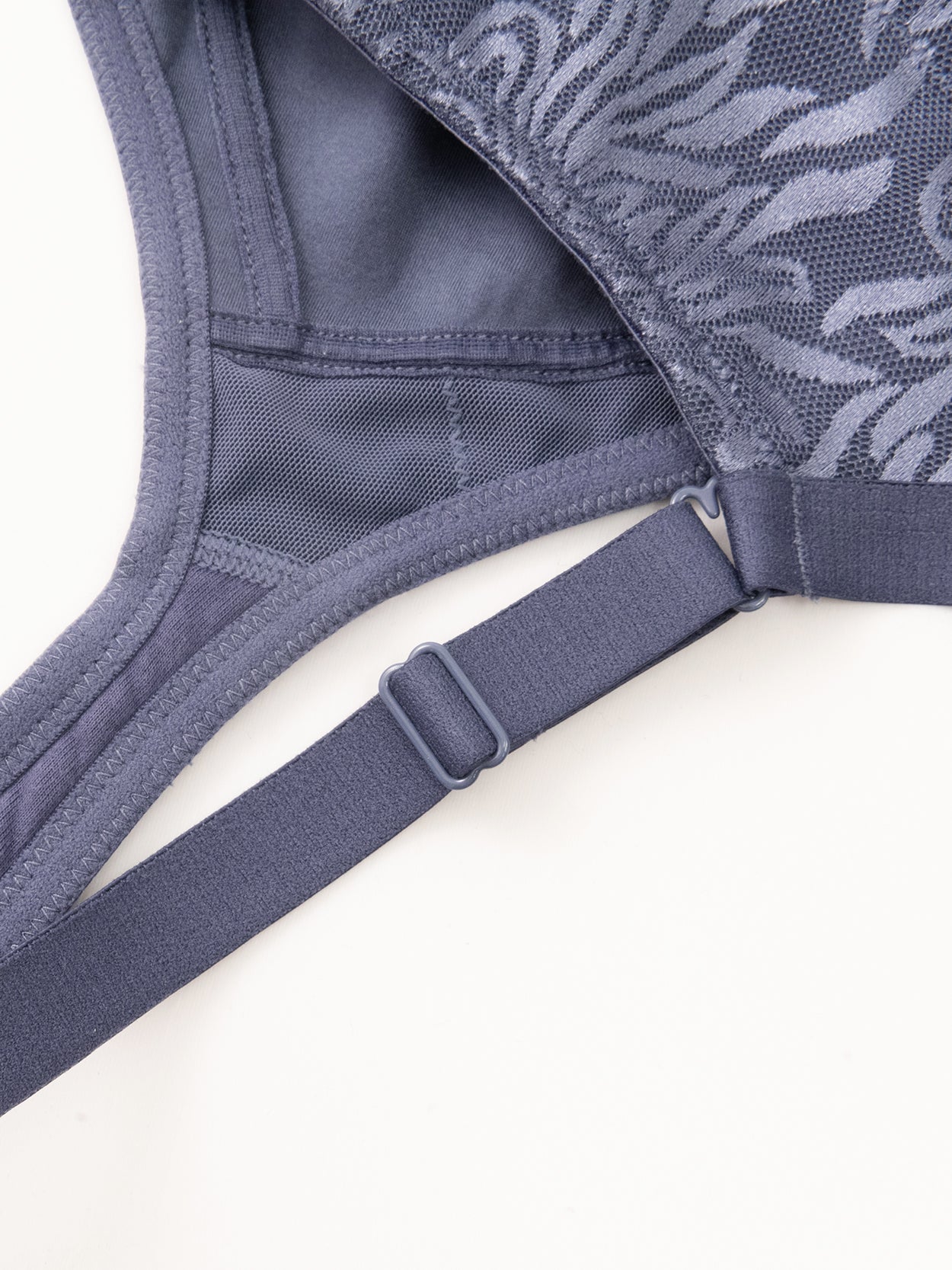 Minimizer Bra Non Padded Wire-free Grey Blue - WingsLove