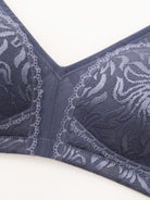 Minimizer Bra Non Padded Wire-free Grey Blue - WingsLove