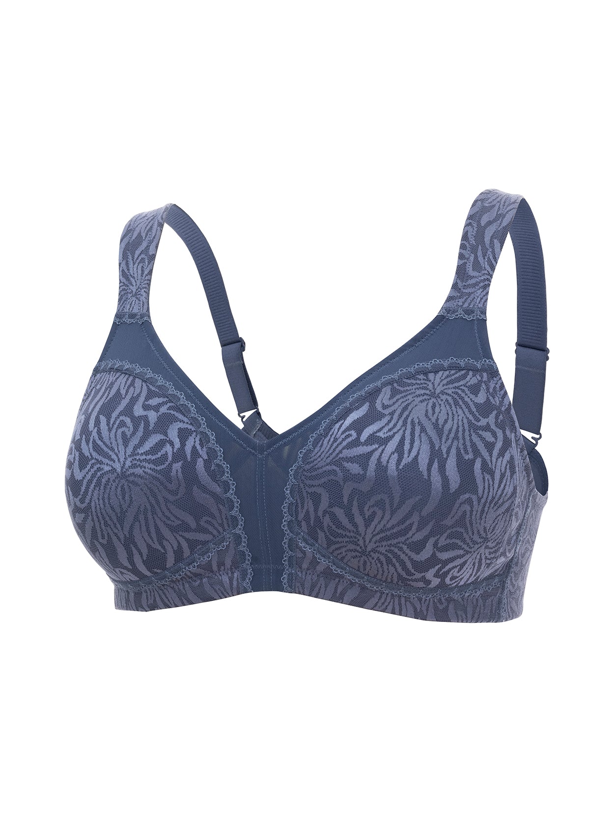 Minimizer Bra Non Padded Wire-free Grey Blue - WingsLove