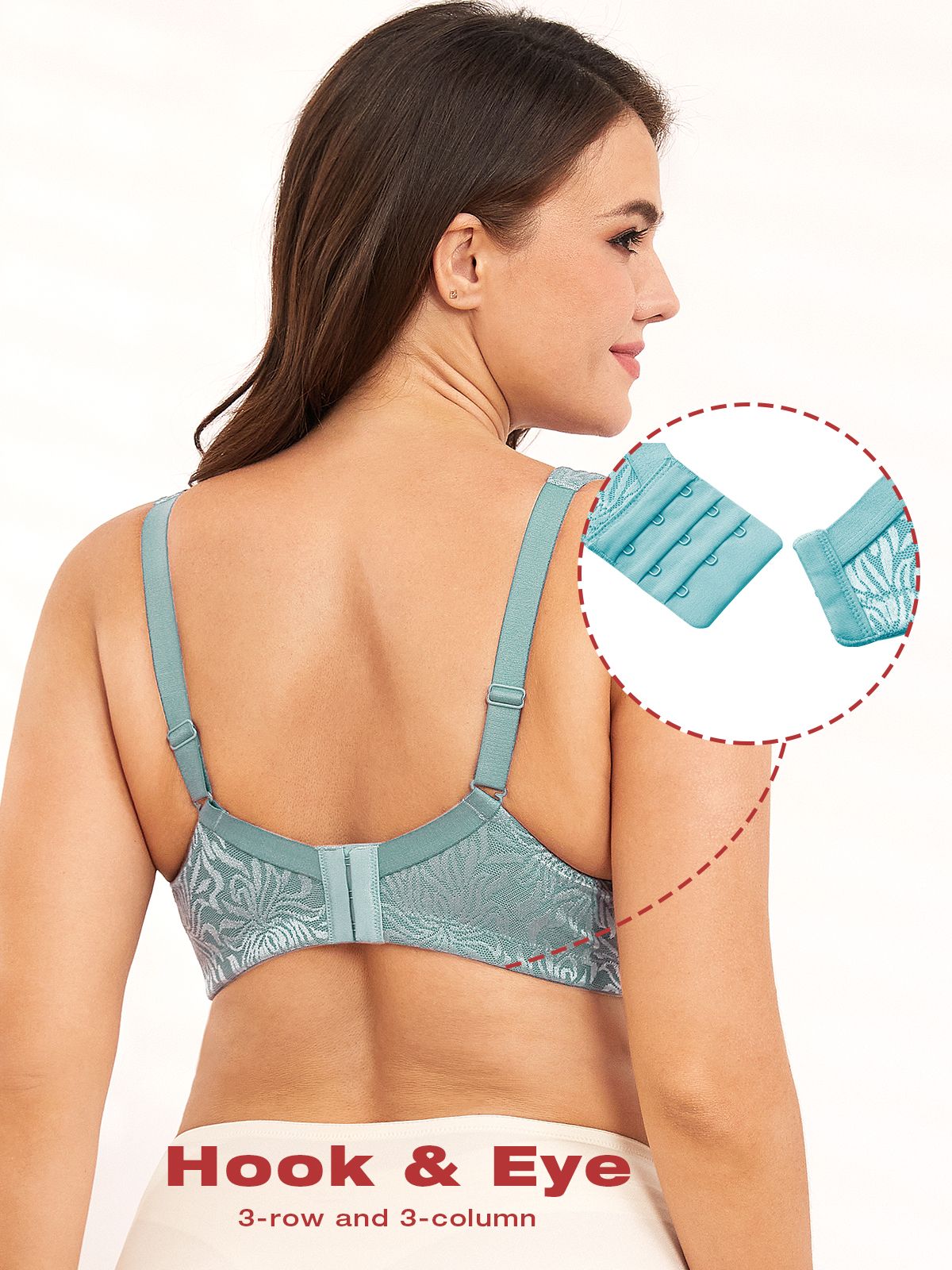 Solid Non-Wired Non-Padded Bra with Hook and Eye Closure
