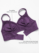 Minimizer Bra Non Padded- Wire-free Purple - WingsLove