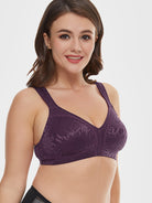 Minimizer Bra Non Padded- Wire-free Purple - WingsLove