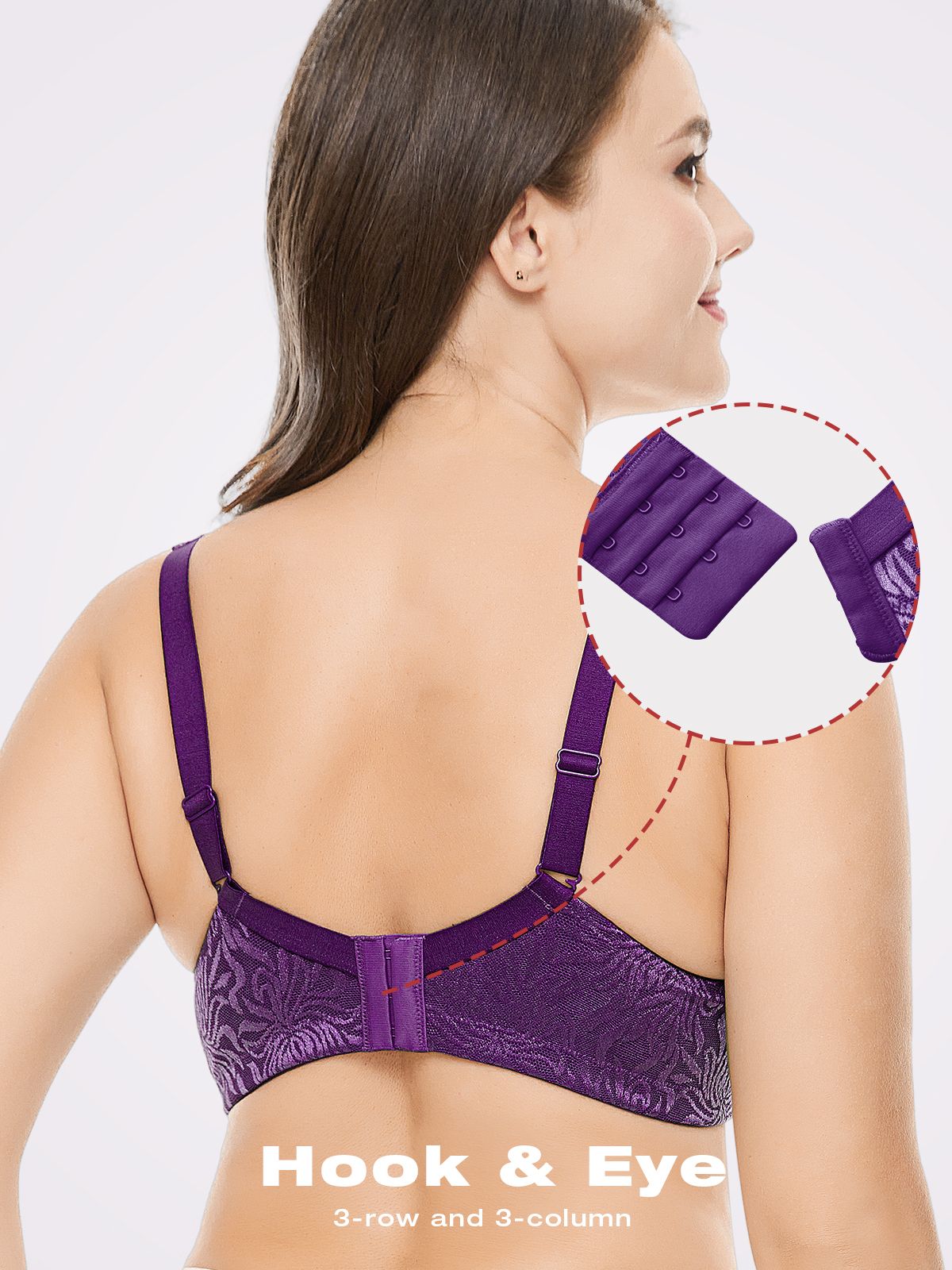 Minimizer Bra Non Padded- Wire-free Purple - WingsLove