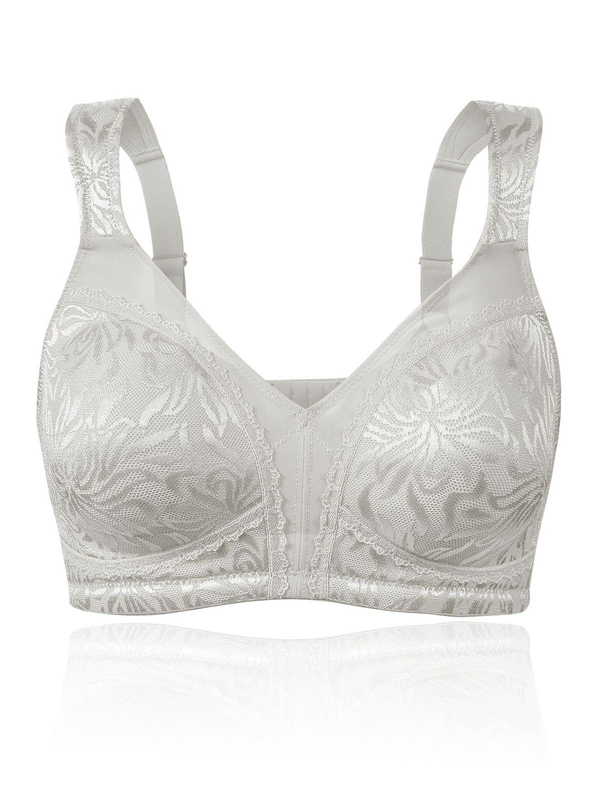 Minimizer Bra Non Padded Wire-free Silver Gray - WingsLove