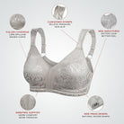 Minimizer Bra Non Padded Wire-free Silver Gray - WingsLove