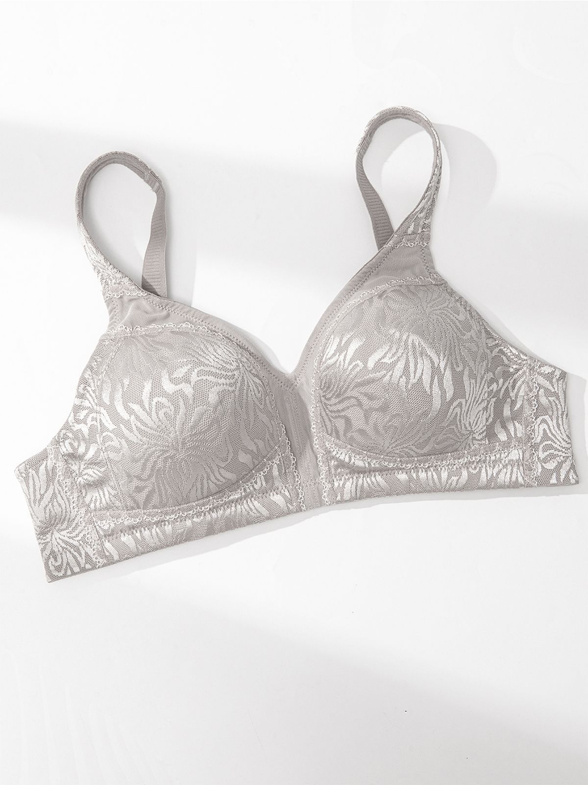 Minimizer Bra Non Padded Wire-free Silver Gray - WingsLove