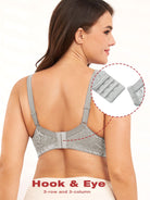 Minimizer Bra Non Padded Wire-free Silver Gray - WingsLove