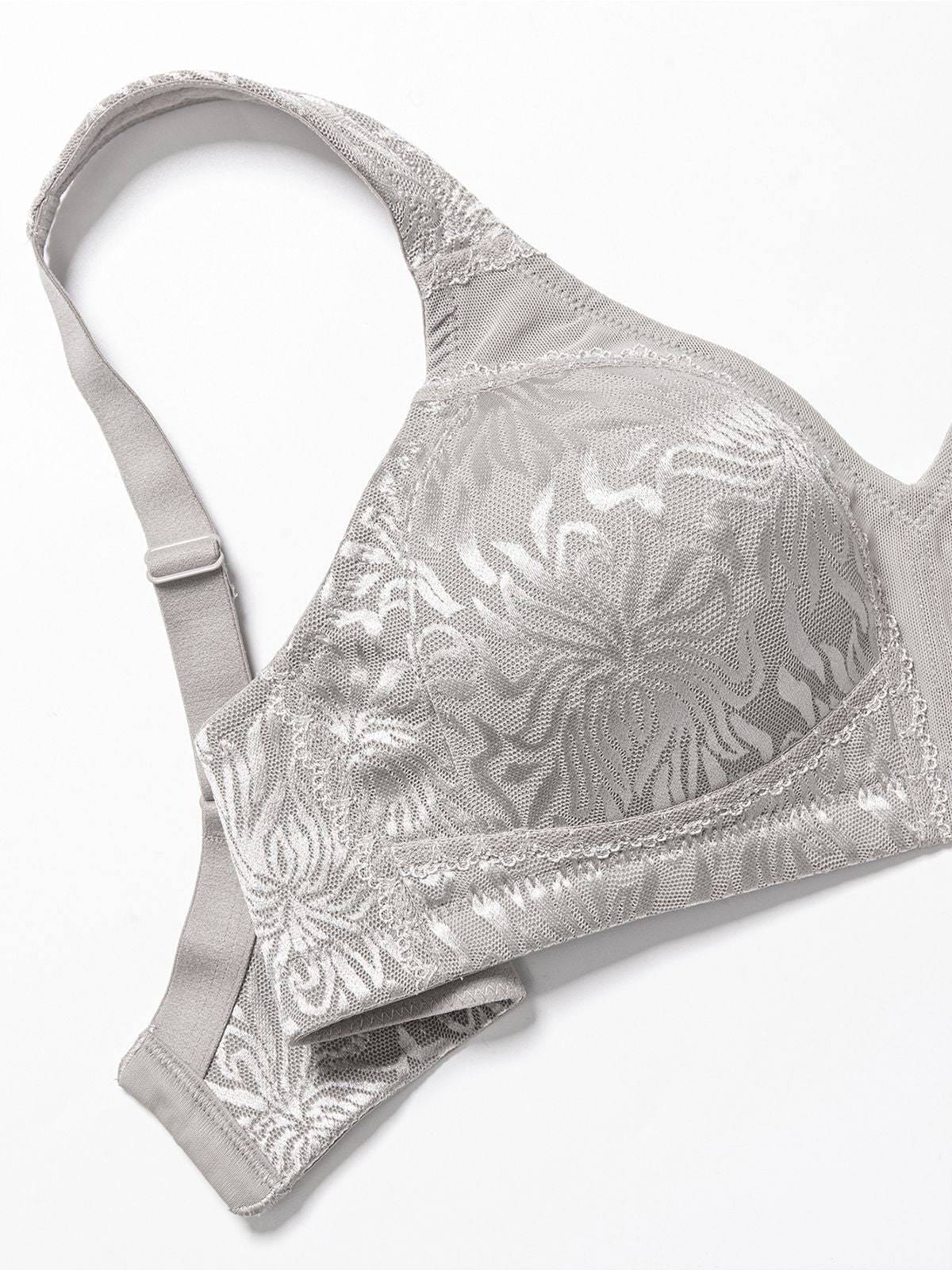 Minimizer Bra Non Padded Wire-free Silver Gray - WingsLove