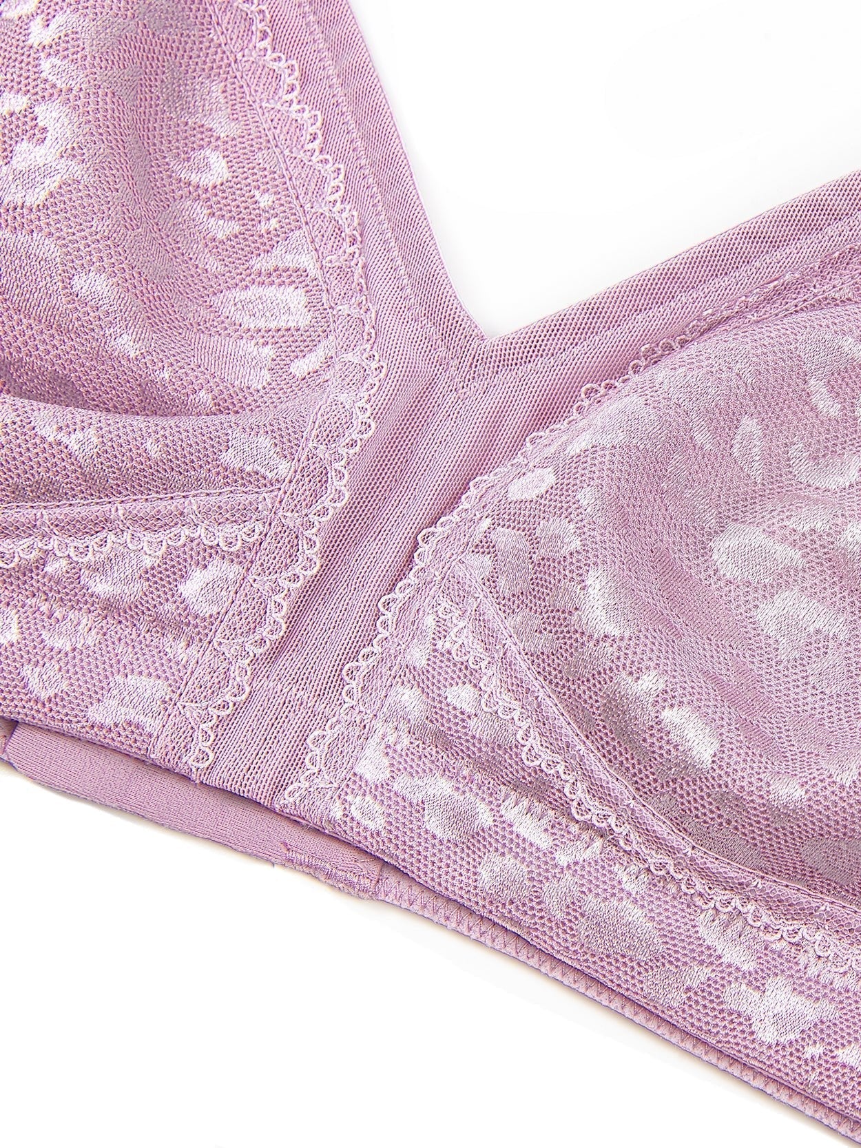 Minimizer Bra Wirefree Non Padded For Bigger Size Light Purlple - WingsLove