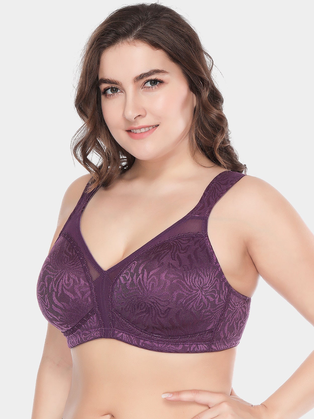 Women's Bra Full Coverage Non Padded Plus Size Underwired