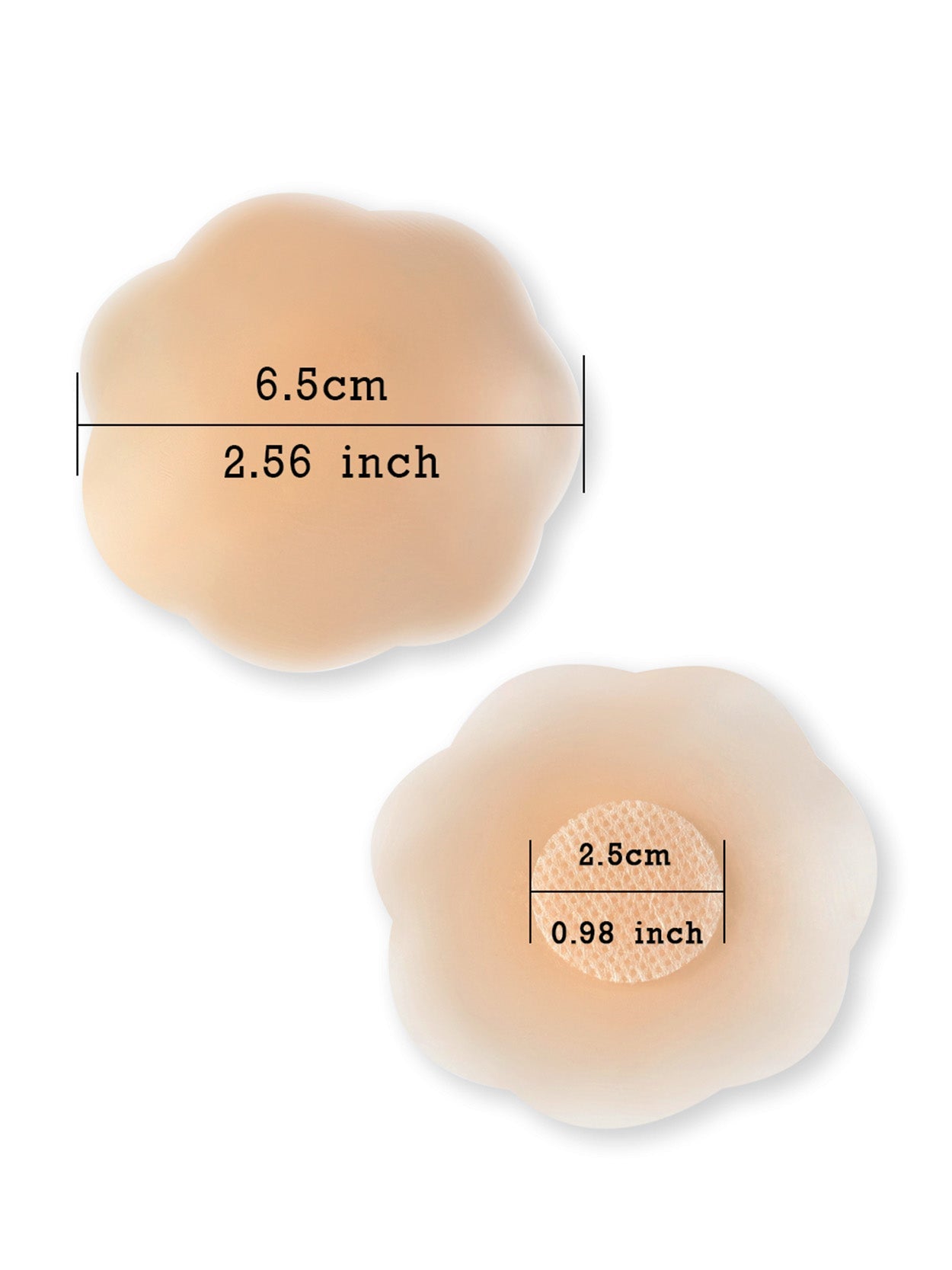 Durable Nipple Covers Stick On Bra Sticky Breast Petals for Women –  Adhesive Silicone(3 Pairs Round +3 Pairs Petal) 