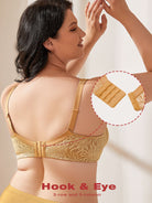 Plus Size Best Minimizer Bra Non Padded Wire-free Gold - WingsLove