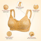 Plus Size Best Minimizer Bra Non Padded Wire-free Gold - WingsLove