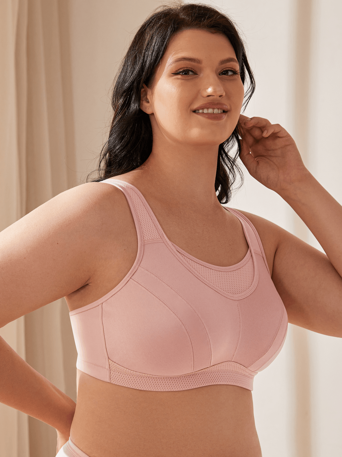 High Impact Large Bust Full Coverage Workout Bras Pink