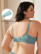 Plus Size Minimizer Bra Non Padded Wire-free Mint Green - WingsLove