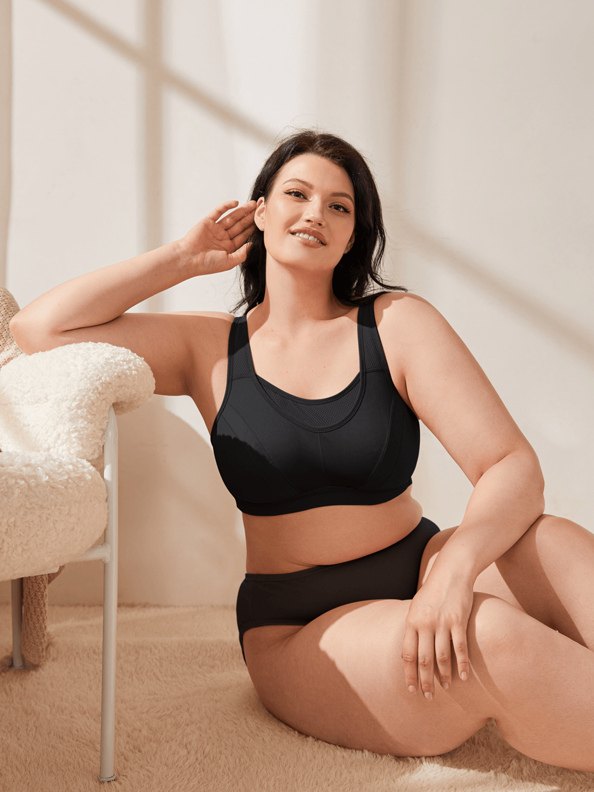 APEXFWDT Wirefree Sport Bras for Women Plus Size Comfortable