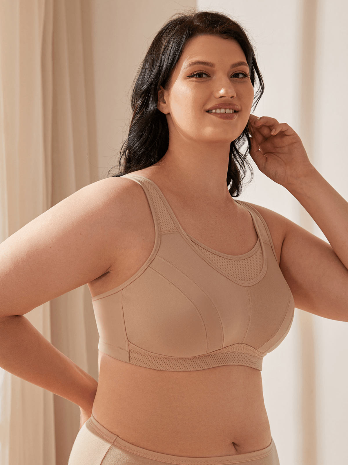 Women's High Impact Comfort Full Support Non Padded Bra Wirefree