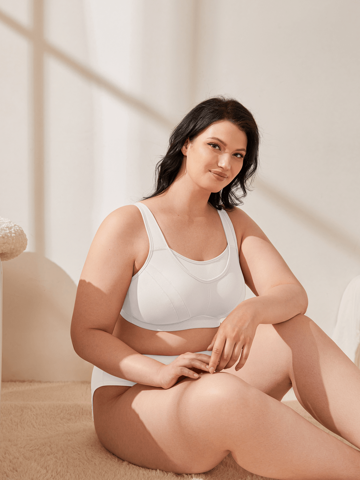 Borniu Wirefree Bras for Women ,Plus Size Adjustable Shoulder Straps Lace  Bra Wirefreee Extra-Elastic Bra Active Yoga Sports Bras 38D-48D, Summer  Savings Clearance 