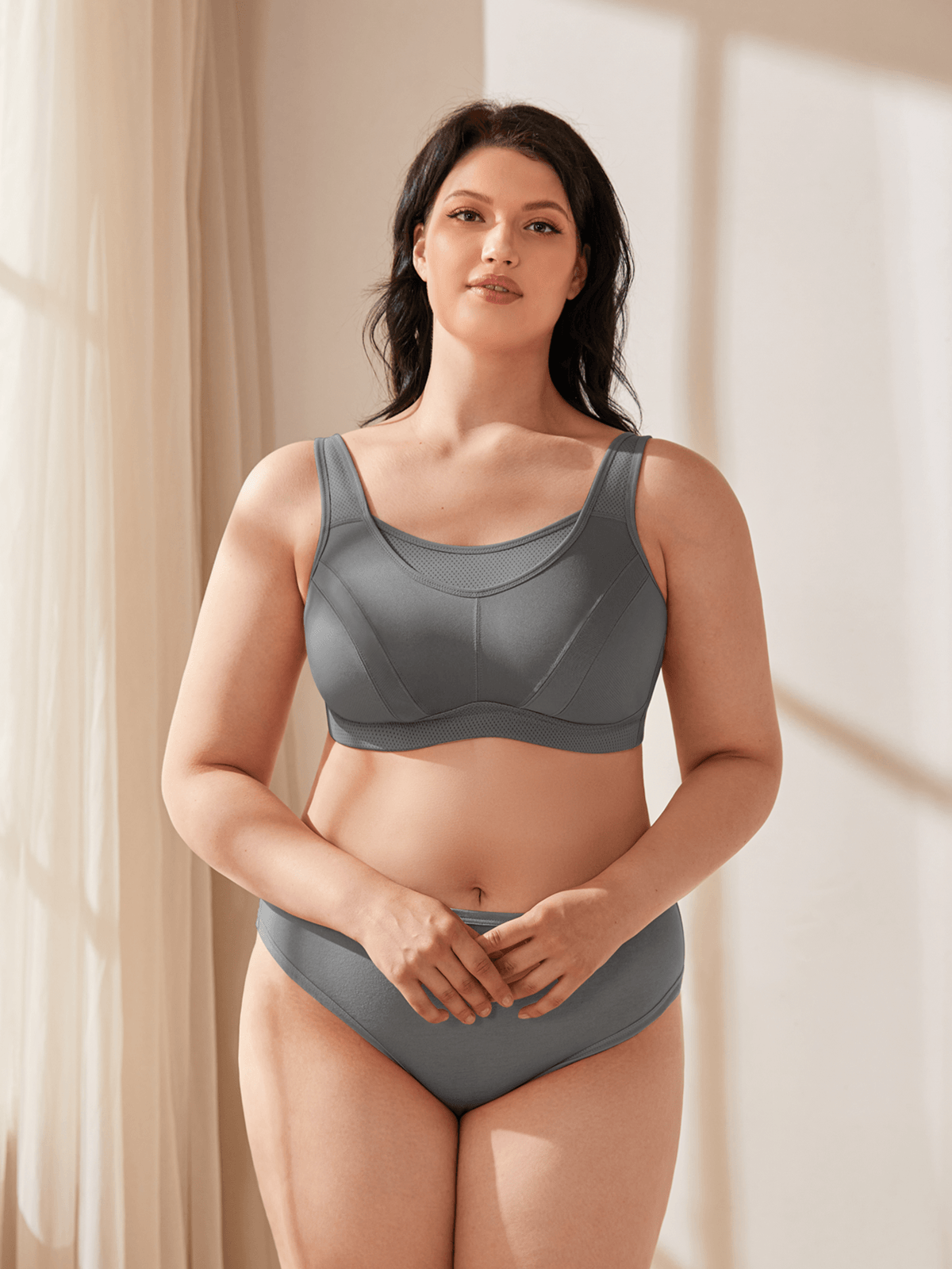 Plus size sports bra and online panty set