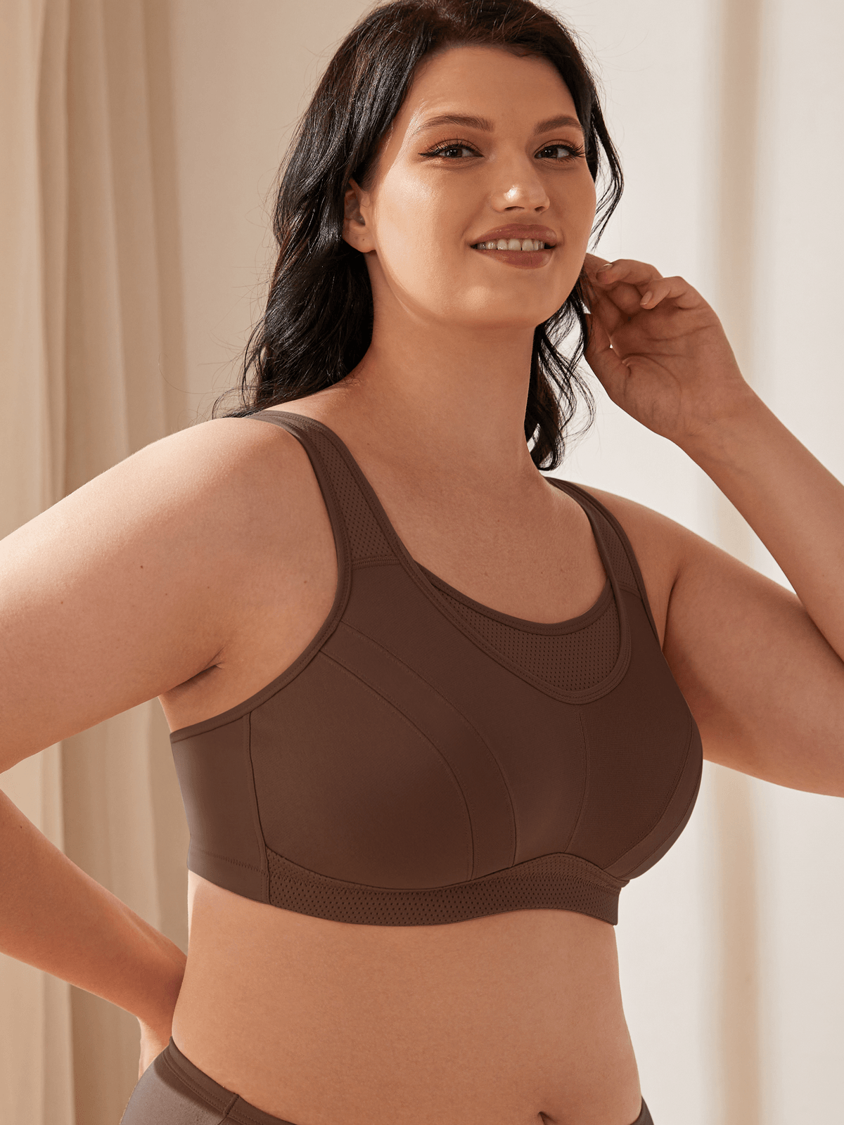 Plus Size Solid Absorb Breathable Sports Bra – WingsLove