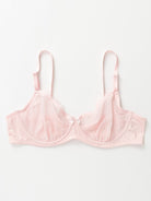 See Through 1/2 Cup Mesh Demi Shelf Underwired Bra - WingsLove