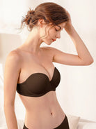 Strapless Multi-way Contour Underwire Bra Coffee Brown - WingsLove