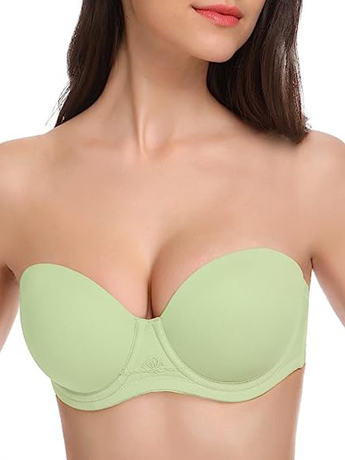 Eashery Underoutfit Bras for Women Women's Underwire Contour Multiway Full  Coverage Strapless Bra Green 38D